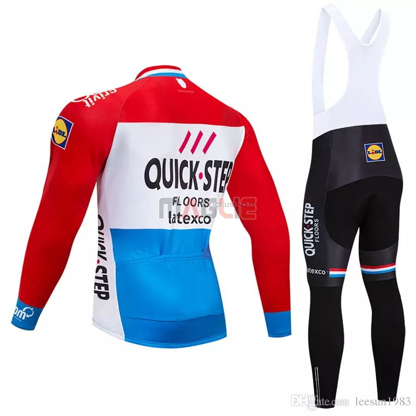 Maglia Quick Step Floors ML 2018 Rosso Bianco Blu